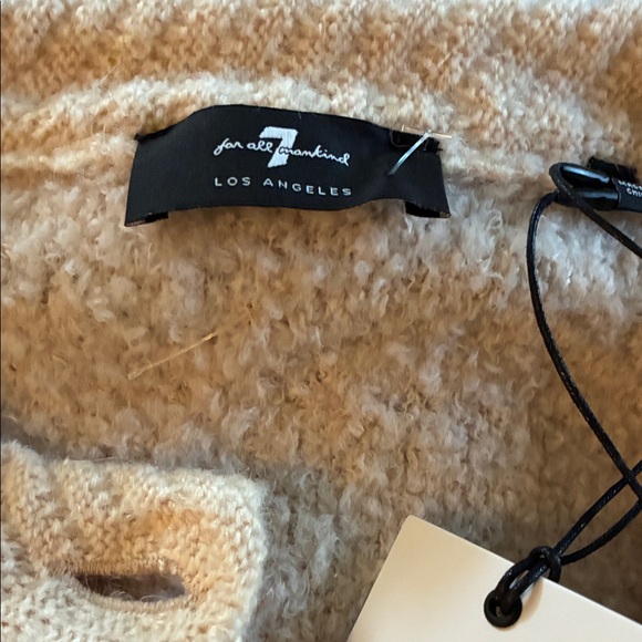 7 For All Mankind Cream Knit  Wool Sweater - Picture 2 of 7
